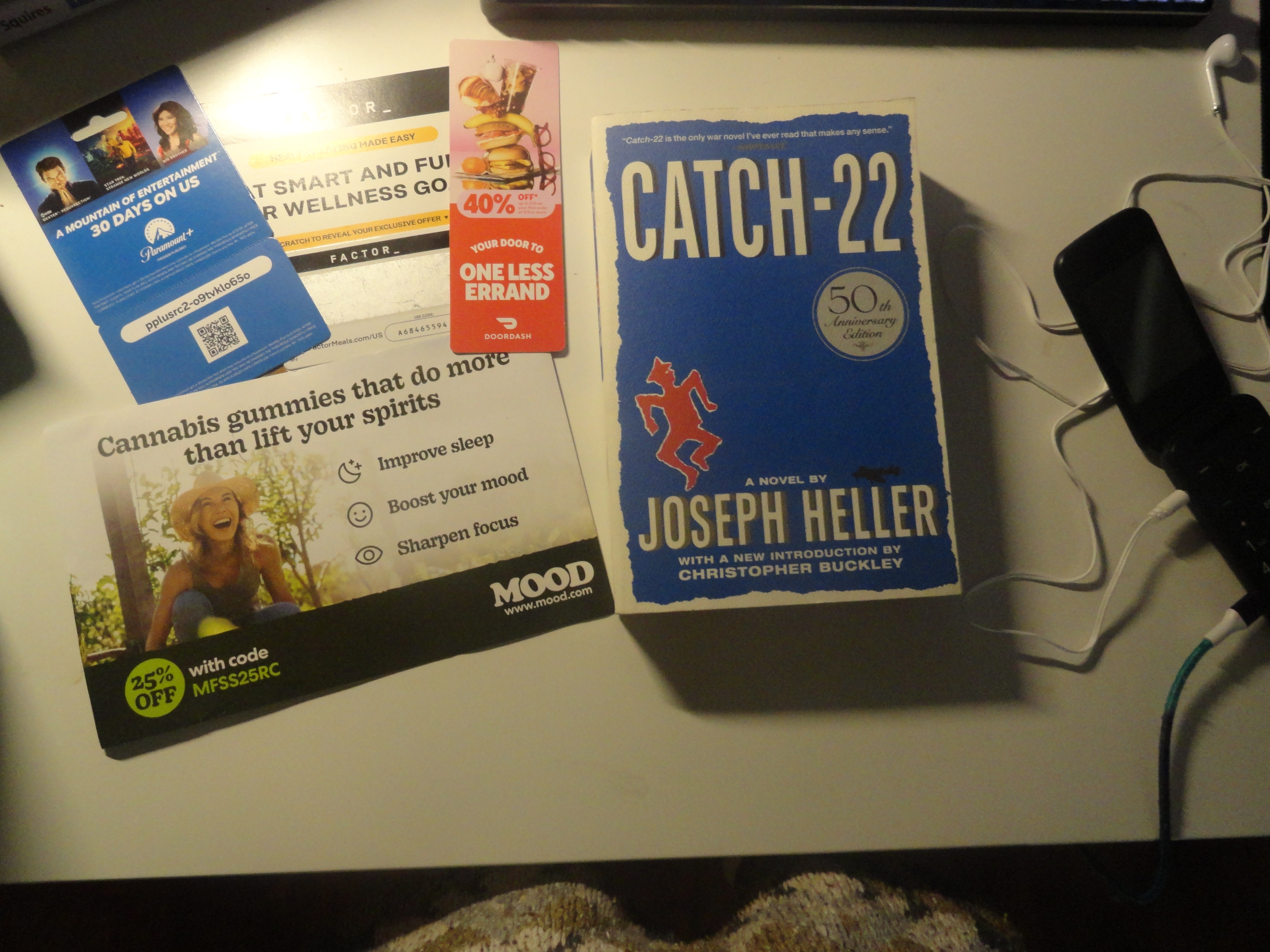 All the discount codes I got for Catch-22, including, for weed?