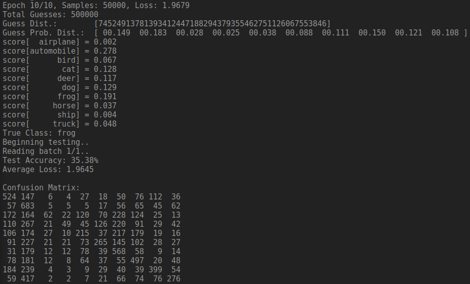 The Final Result for the Image Classifier